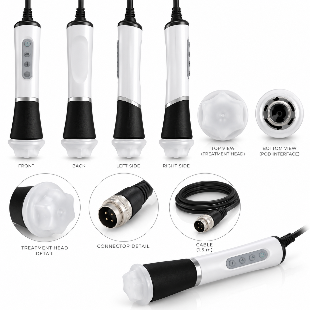 CO2 Oxygen Bubble Replacement Handpiece for Compatible Facial Beauty Machines