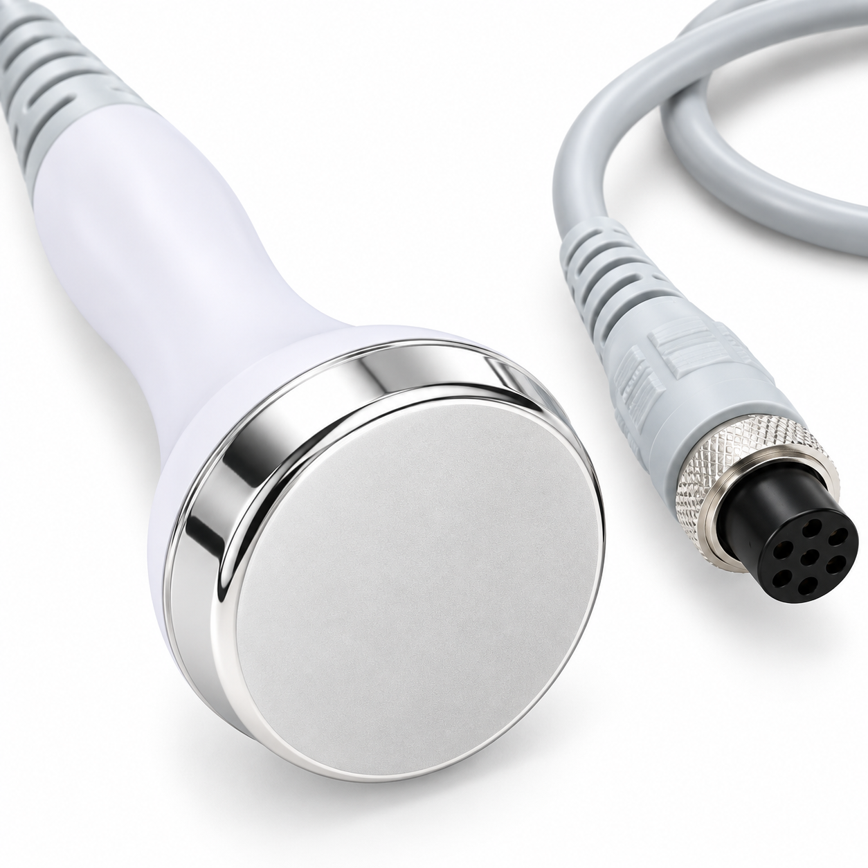 Flat Probe Ultrasonic Replacement Handpiece with Cable for Compatible Facial Machines