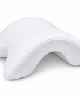 Ergonomic Memory Foam Arm Rest Pillow for Side Sleepers – Contoured Neck and Shoulder Support Cushion, White