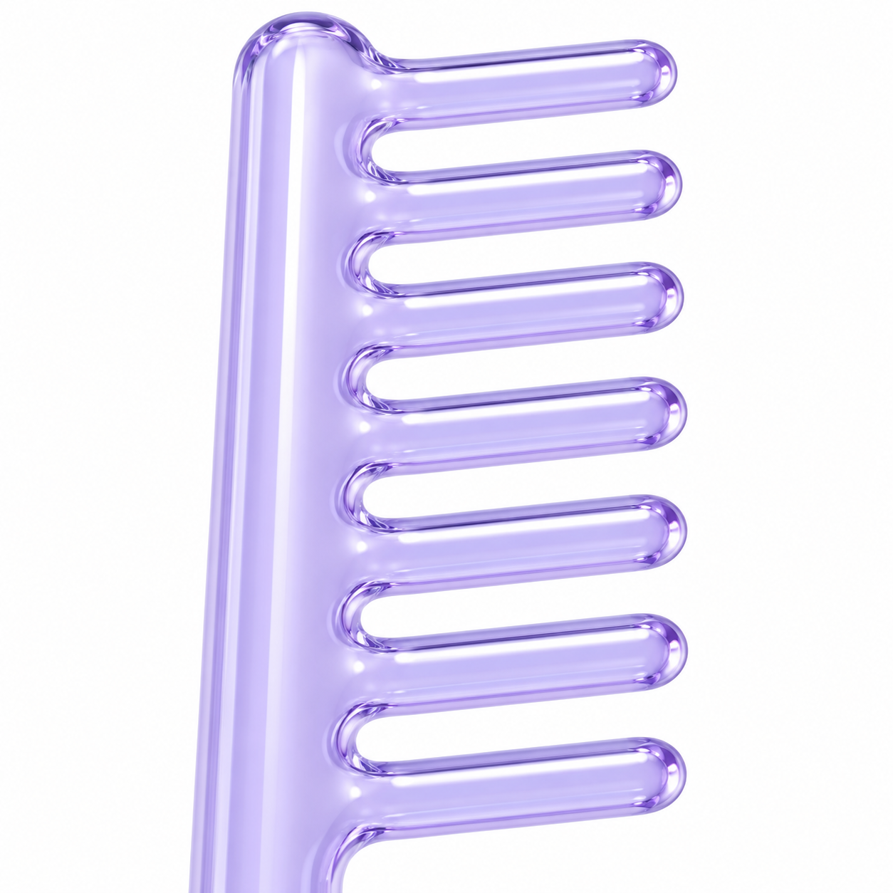High Frequency Glass Comb Electrode – Purple Replacement Attachment for Scalp & Hair Beauty Devices