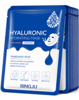 Hyaluronic Acid Hydrating Facial Mask Set – Deep Moisture, Skin Barrier Support & Radiant Glow Sheet Masks (10 PCS)