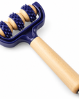 Handheld 3-Wheel Massage Roller – Wooden Handle Body Massager