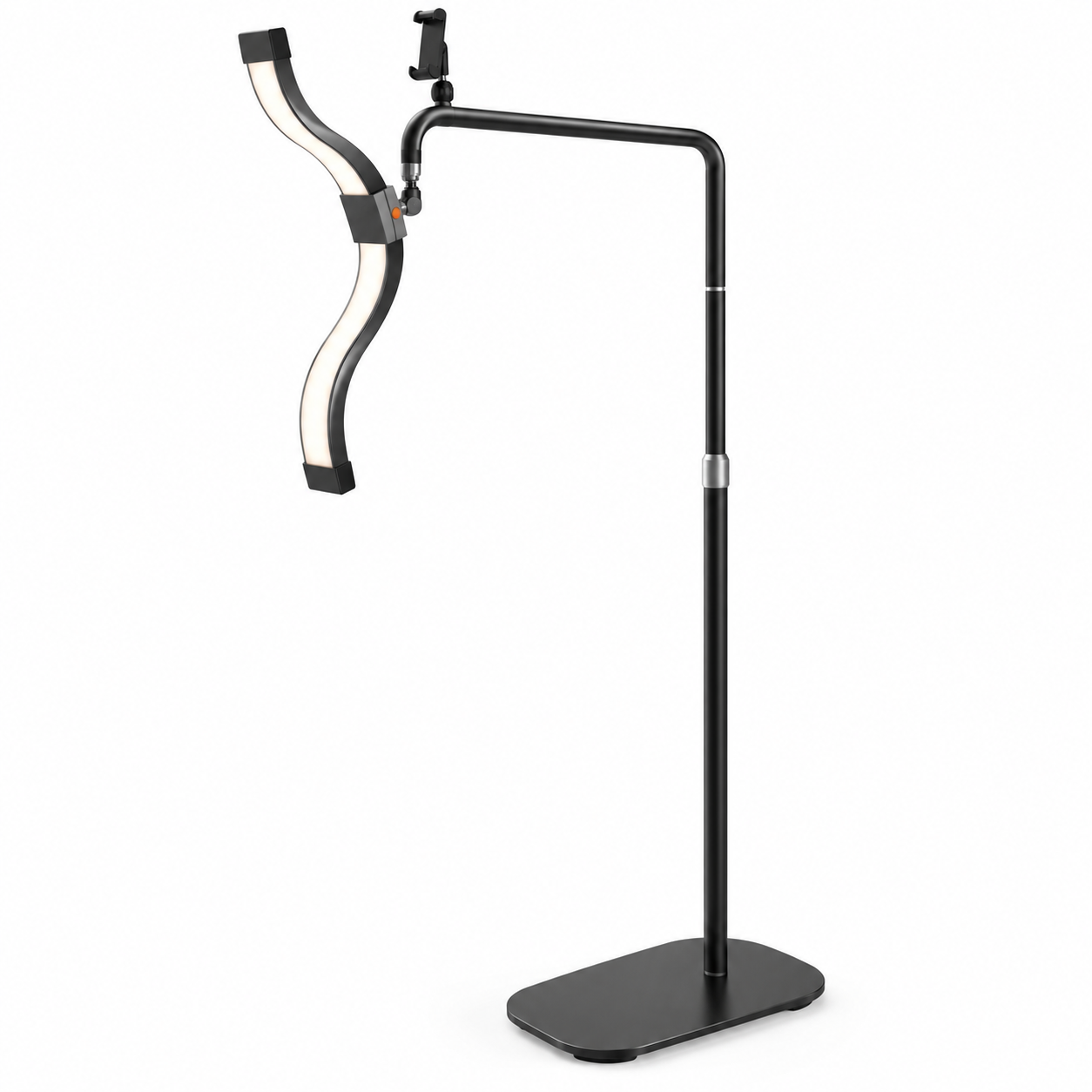 Professional 2-in-1 Curved LED Beauty Floor Lamp