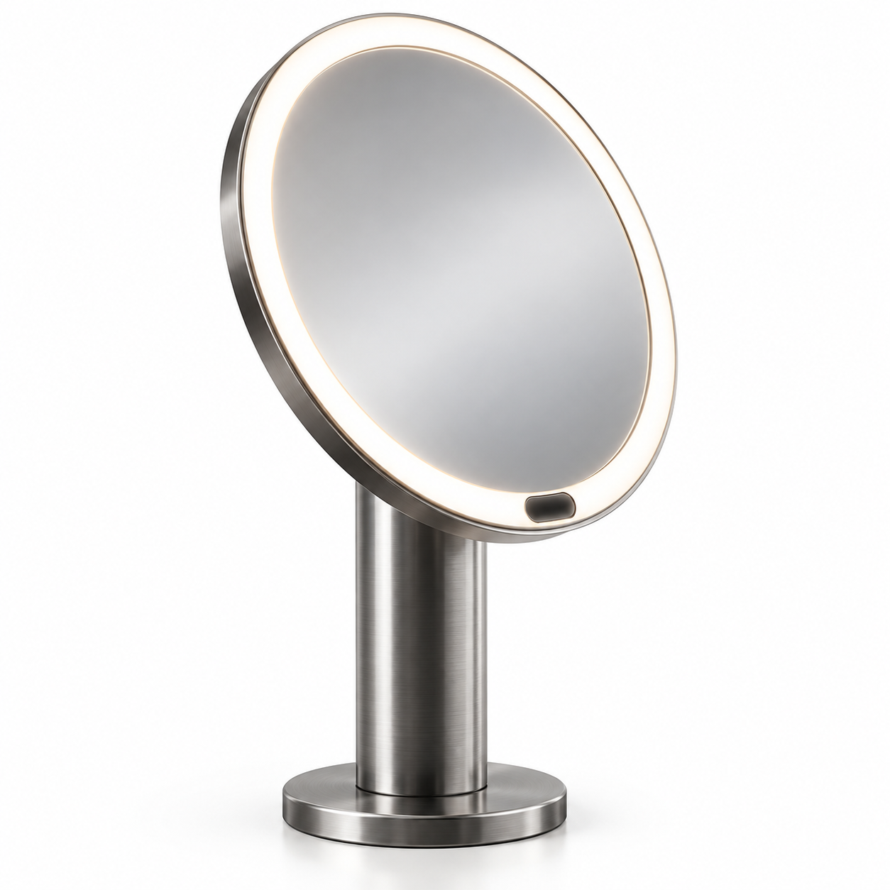 Premium LED Makeup Mirror with 3-Color Lighting, Stepless Dimming, 4800mAh Battery & 0–90° Adjustable Stand