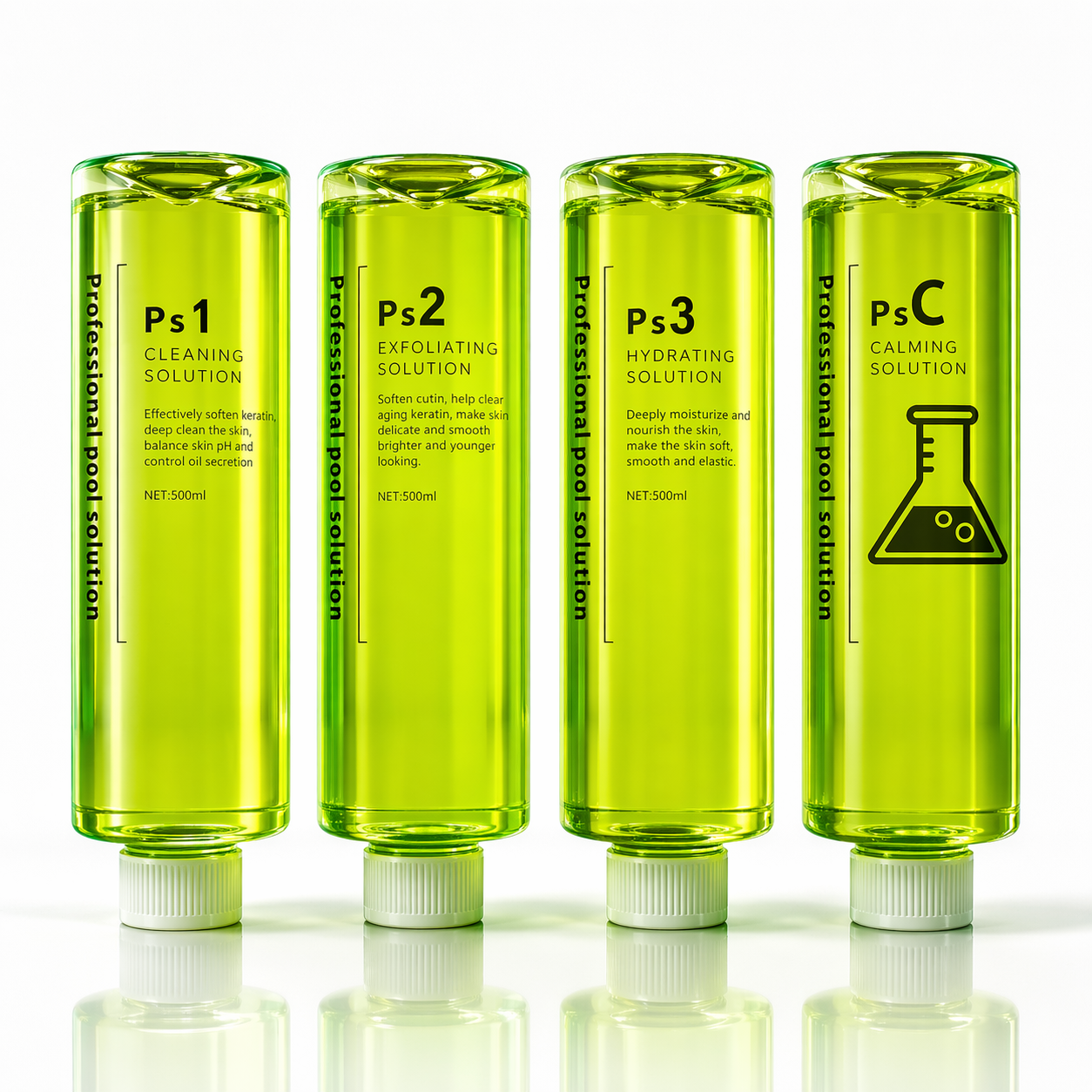 Hydra Facial Serum Set AHA BHA EGF Oxygen Water – Deep Cleansing & Hydrating Skin Solution for Facial Machines