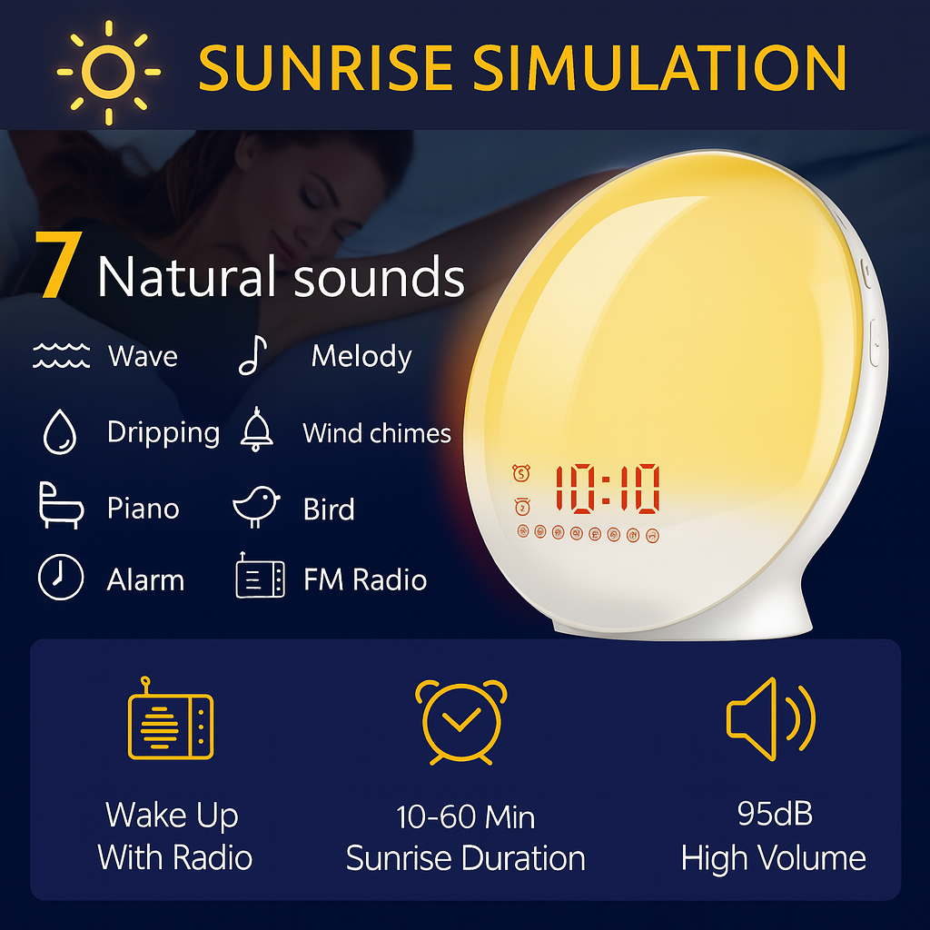 Theia Wake Up Light – Smart Sunrise Alarm Clock & SAD Therapy Lamp