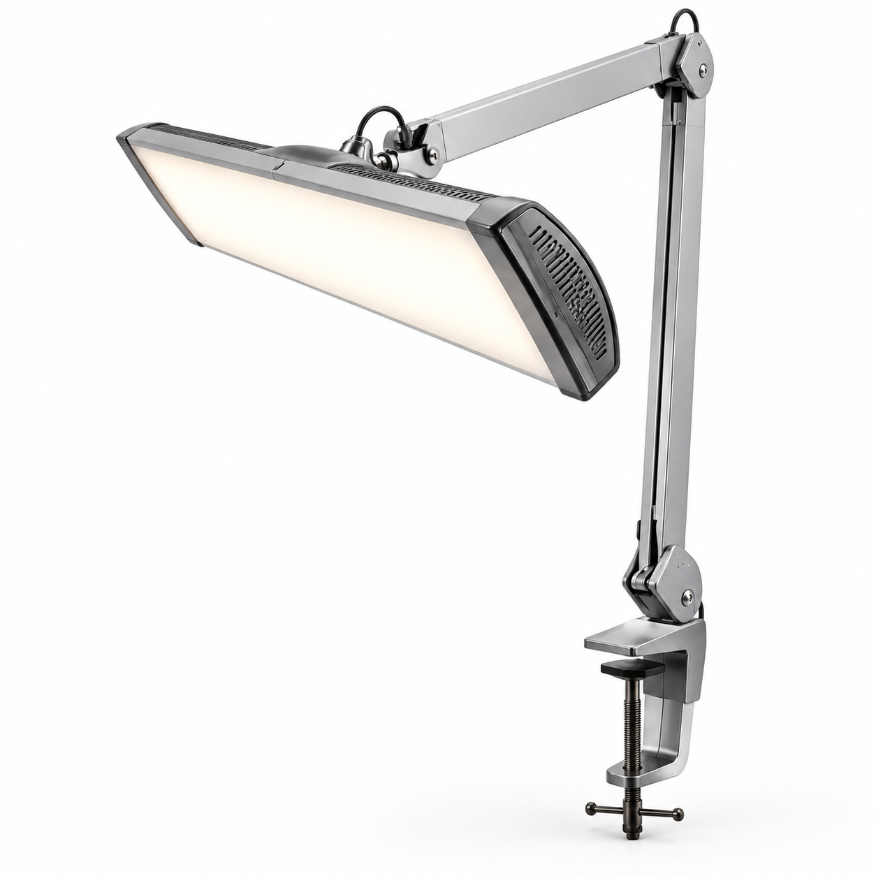 Professional 45W Dimmable LED Beauty Salon Task Lamp – Touch Control, 6000K Daylight & Adjustable Clamp Arm