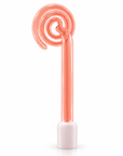 High Frequency Glass Spiral Coil Electrode – Orange Replacement Attachment for Facial & Beauty Devices