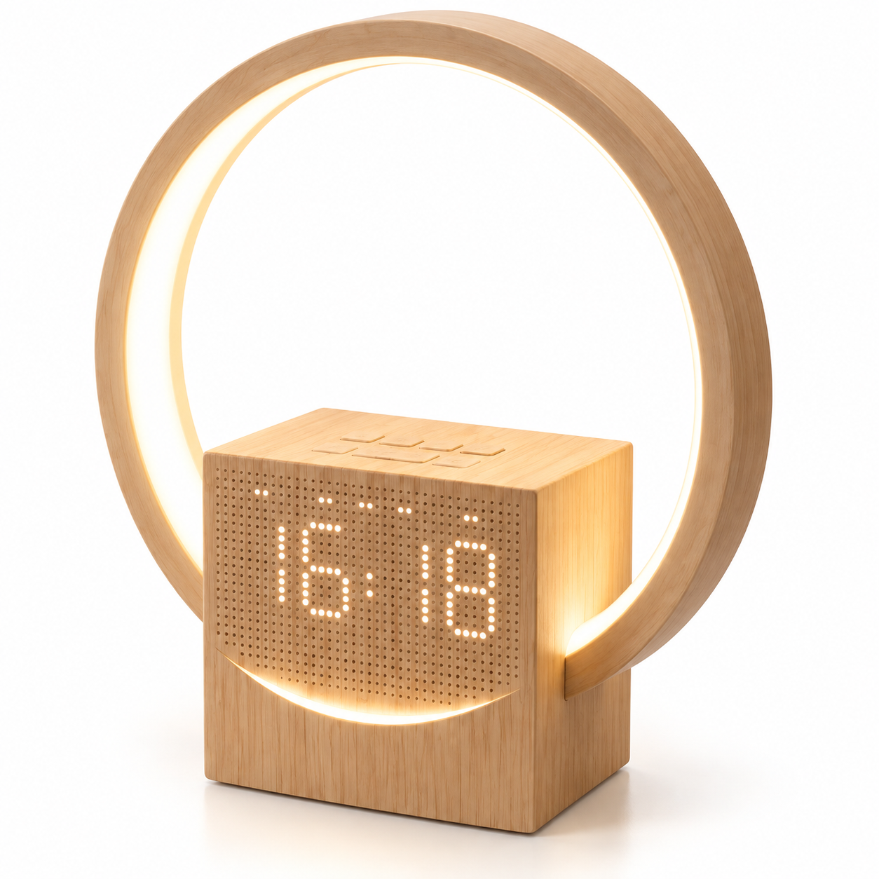 Sunrise Alarm Clock with Ring LED Light, Bluetooth Speaker, White Noise & Sleep Timer