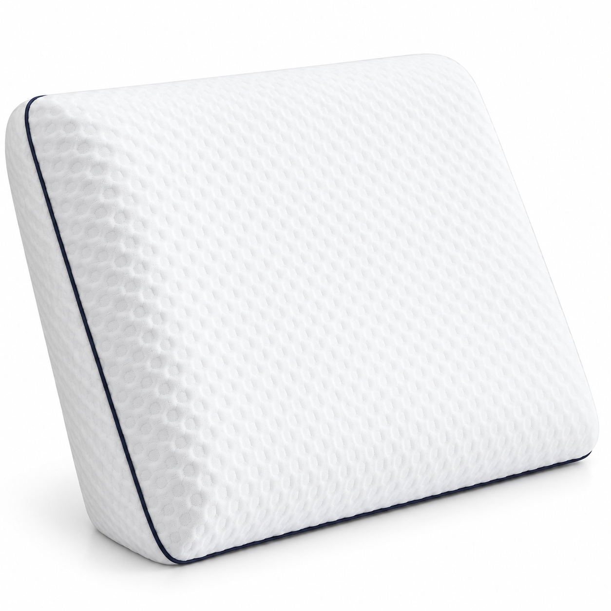 Ergonomic Memory Foam Bed Pillow – Ventilated Contour Sleeping Pillow with Washable Cover