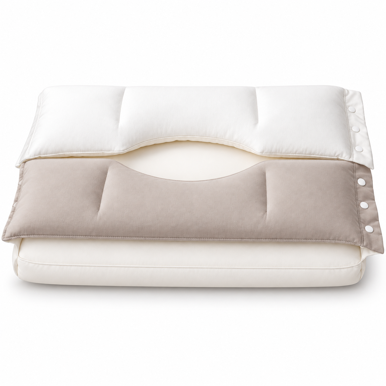 Adjustable Cervical Neck Support Pillow – Ergonomic 3-in-1 Sleeping Pillow with Detachable Neck Cushion