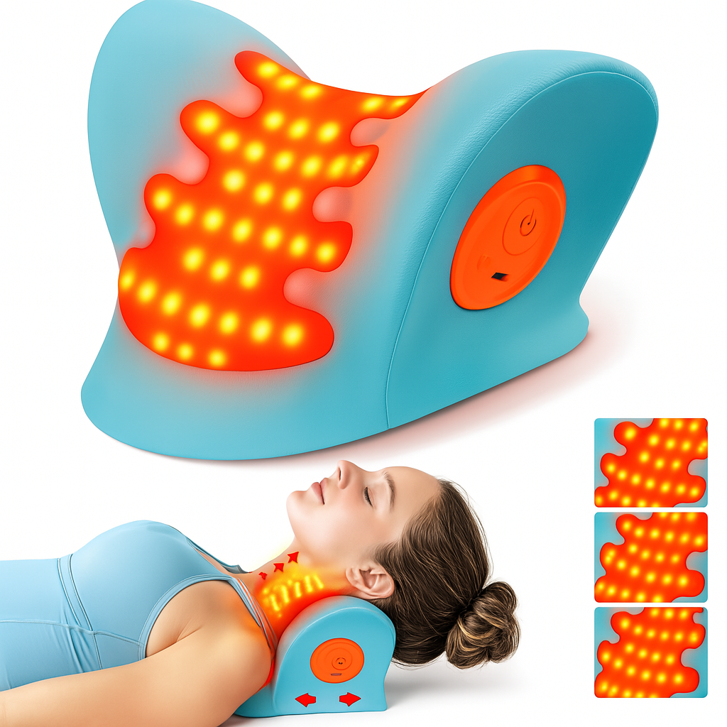Portable EMS Neck and Shoulder Massager with Adjustable Intensity | Compact Relaxation Device for Home, Office and Travel