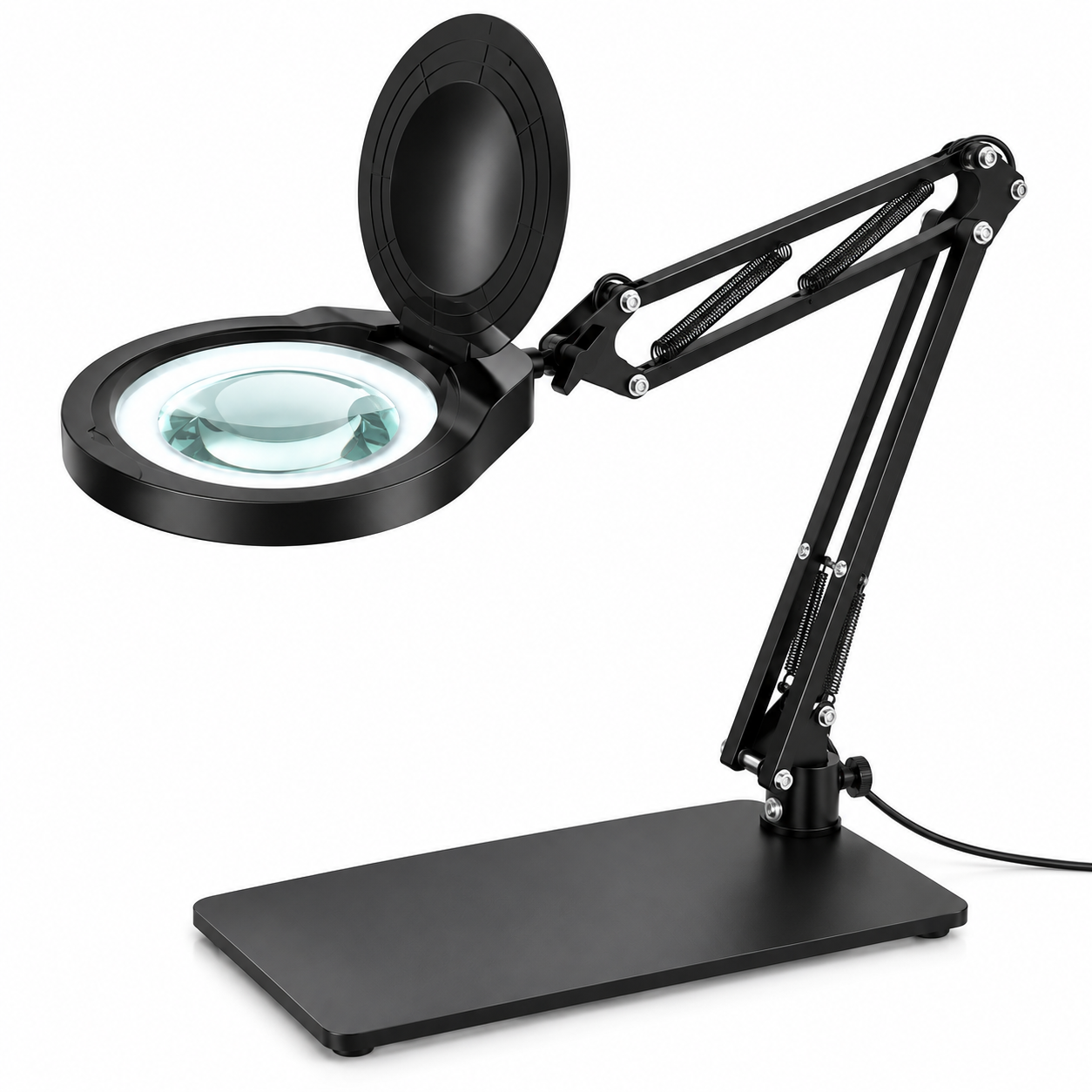 10X 20X Magnifier Lamp 3 COLORS LED Lighted Magnifier Large Base & Clamp Magnifying Glass Lamp for Repair Crafts Soldering 5.5D