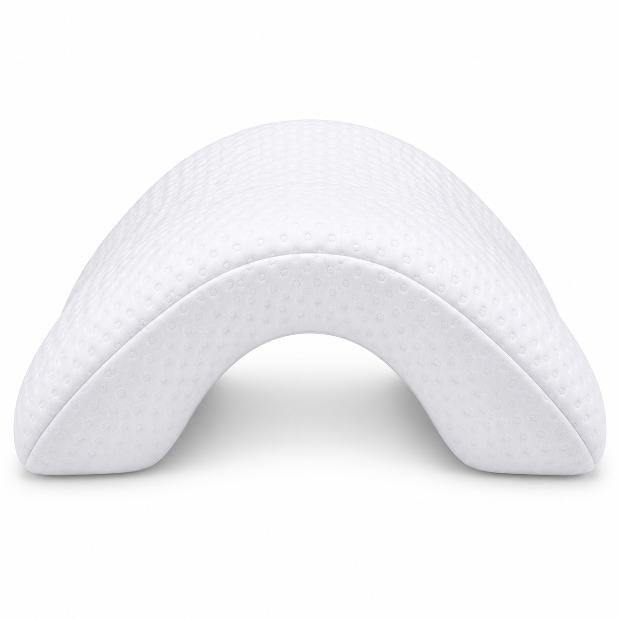 Ergonomic Memory Foam Arm Rest Pillow for Side Sleepers – Contoured Neck and Shoulder Support Cushion, White