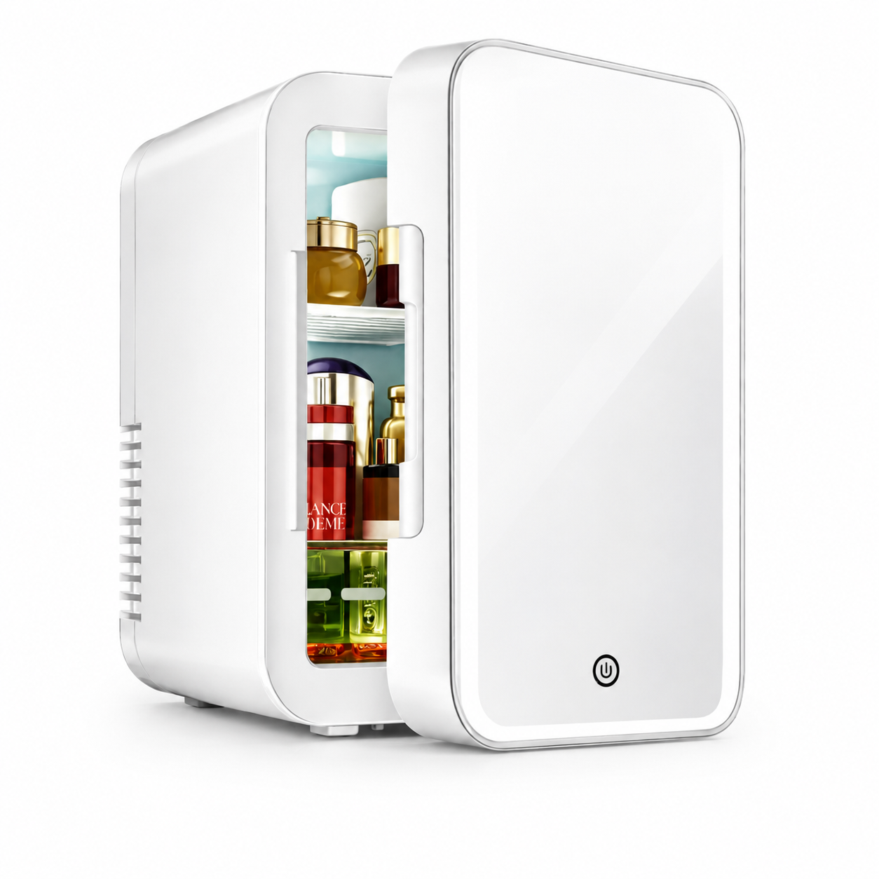 4L Cosmetic & Skincare Mini Fridge with LED Mirror – Portable Hot & Cold Beauty Fridge
