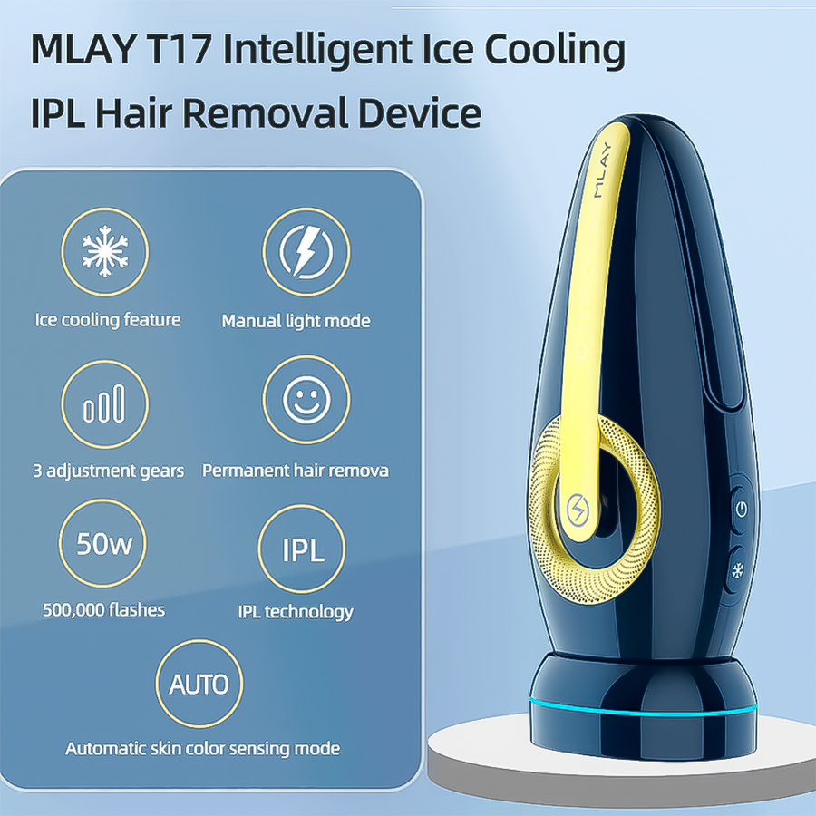 T17 Intelligent IPL Laser Hair Removal - ICE Cooling Epilator with 9,999,999 Flashes & Skin Tone Sensor
