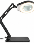 10X 20X Magnifier Lamp 3 COLORS LED Lighted Magnifier Large Base & Clamp Magnifying Glass Lamp for Repair Crafts Soldering 5.5D
