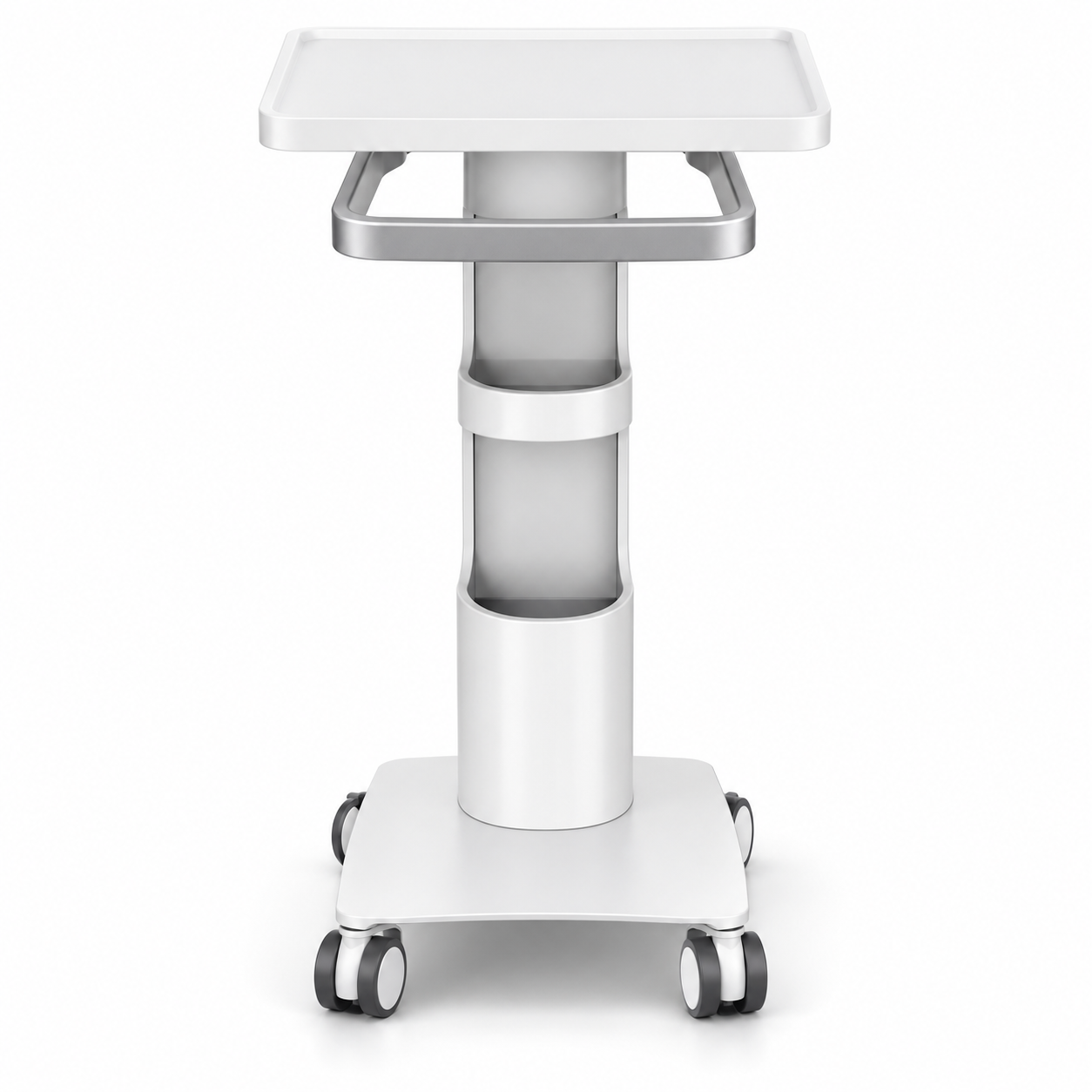 Professional Dental & Clinical Utility Trolley with Large Tool Tray, Storage Shelves & Lockable Wheels