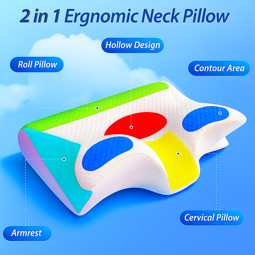 THEIA Ultimate Sleep Pro – Ergonomic Memory Foam Pillow for Neck Support & Spine Alignment