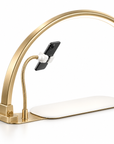 48W Curved LED Nail Desk Lamp with Phone Holder – 3 Color Temperatures, 3360LM