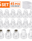 45-Piece Hydro Dermabrasion Replacement Tip Set – 5 Complete Sets