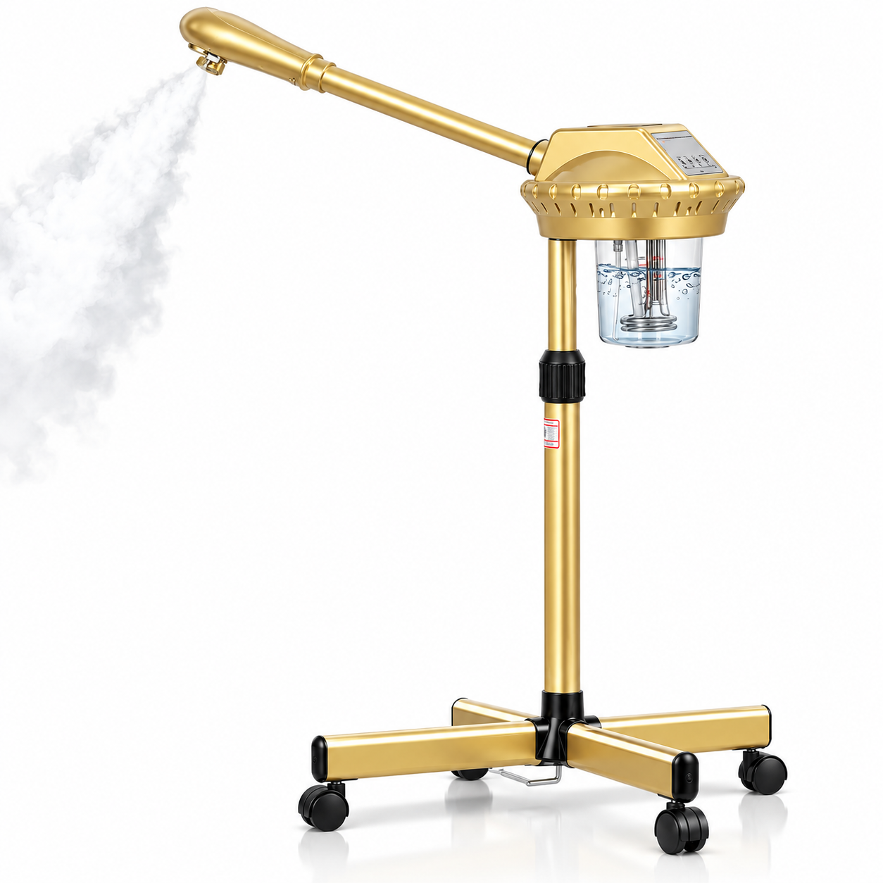 Professional Facial Steamer on Wheels – Adjustable Height 360° Rotating Hot Mist Salon Steamer