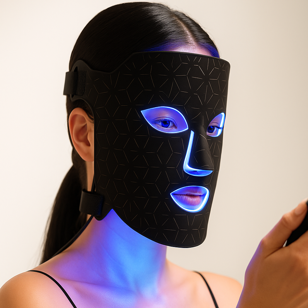 LED Facial Therapy Mask – 8-Color Red & Near-Infrared Light for Firming, Whitening & Anti-Redness