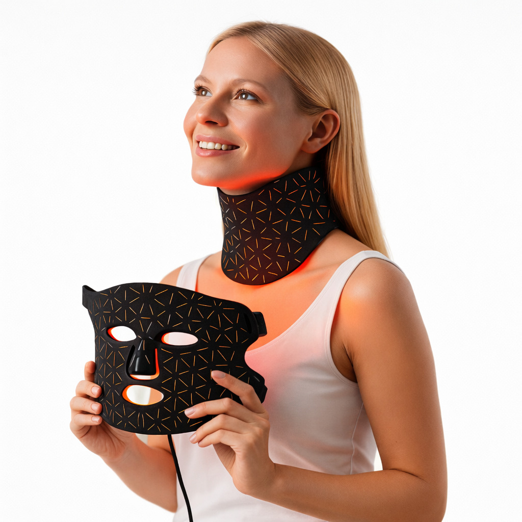 LED Facial Therapy Mask – 8-Color Red & Near-Infrared Light for Firming, Whitening & Anti-Redness