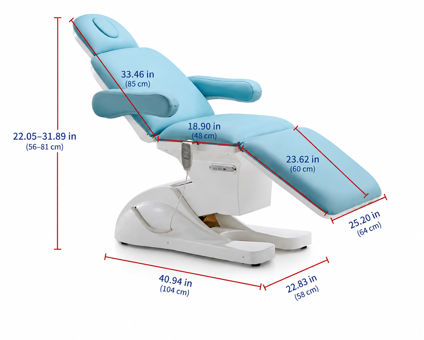 Theia Professional 4-Motor Electric Beauty Bed – Luxury Facial, Spa & Lash Treatment Table