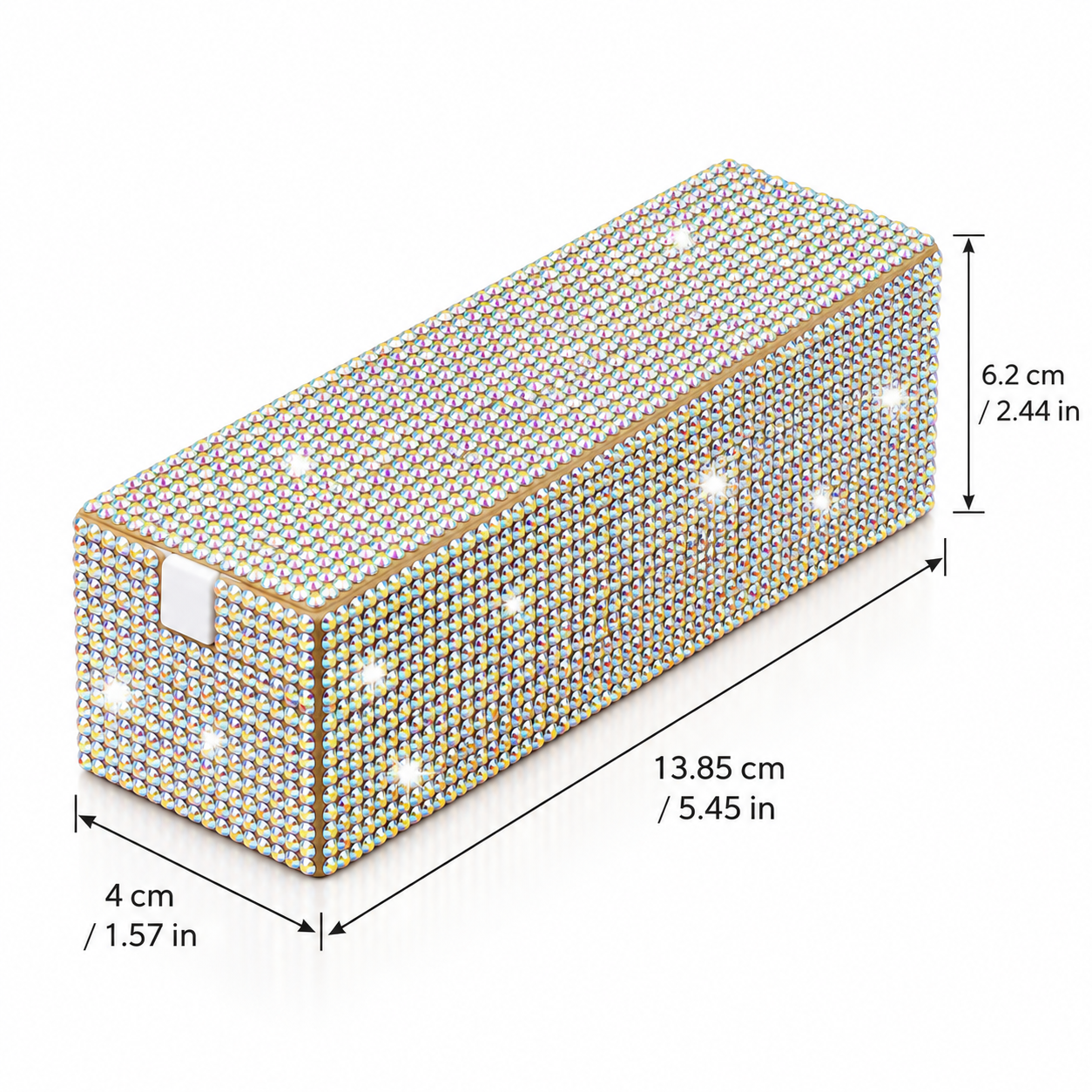 Nail Drill Bit Organizer – 30-Hole Crystal Storage Box for Manicure Tools