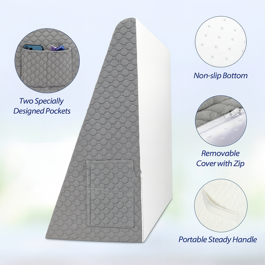 Wedge Support XL Pillow – Elevating Comfort for Acid Reflux, Back Pain & Restful Sleep
