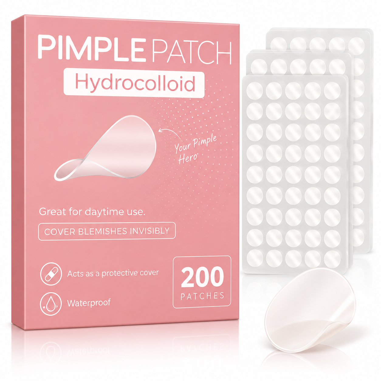 200 PCS Hydrocolloid Pimple Patches