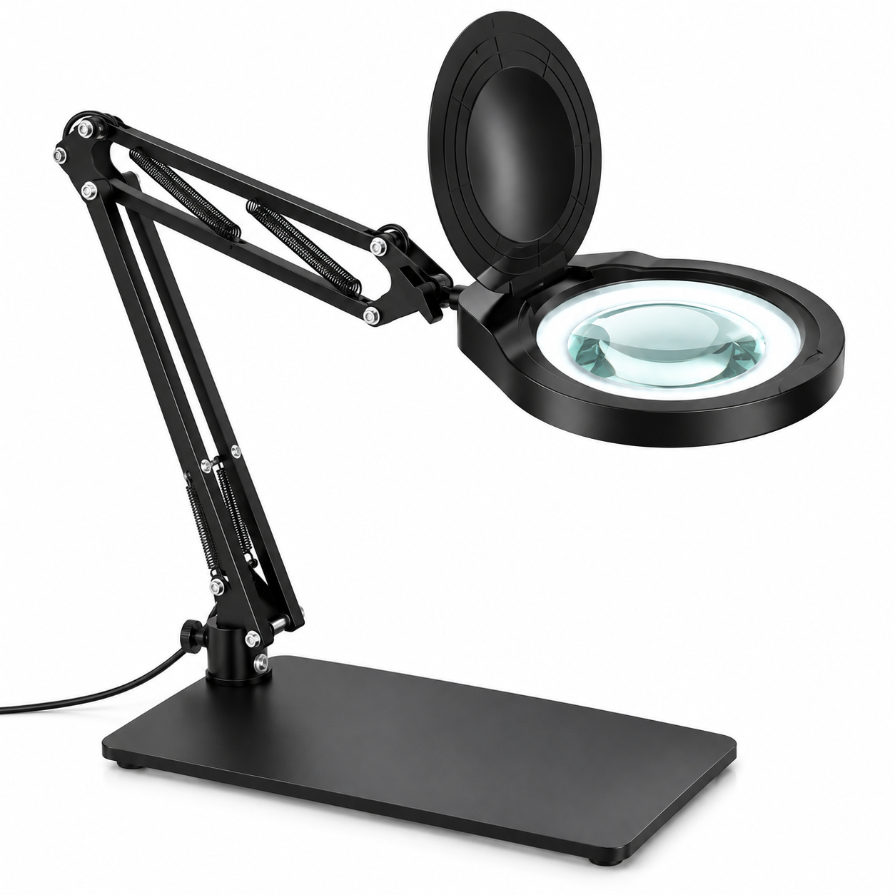 10X 20X Magnifier Lamp 3 COLORS LED Lighted Magnifier Large Base & Clamp Magnifying Glass Lamp for Repair Crafts Soldering 5.5D