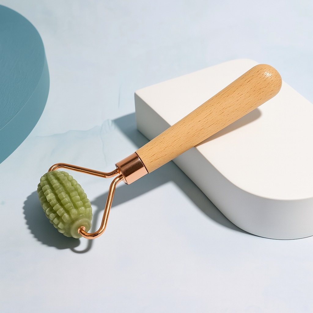 Wooden Handle Face Massager – Natural Rejuvenation Tool for Radiant Skin