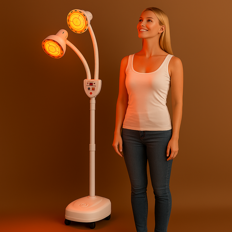 Theia Infrared Relief Pro – Dual-Head Heat Therapy Lamp with Stand