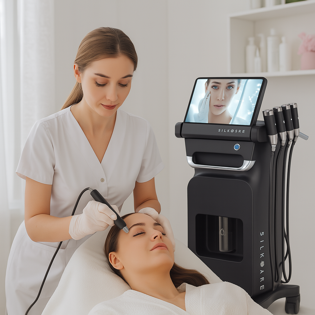 Theia UltraSilk+ 4-in-1 Professional Facial System – Hydra Peeling, Oxygen Jet, DPT Infusion & Plasma Care