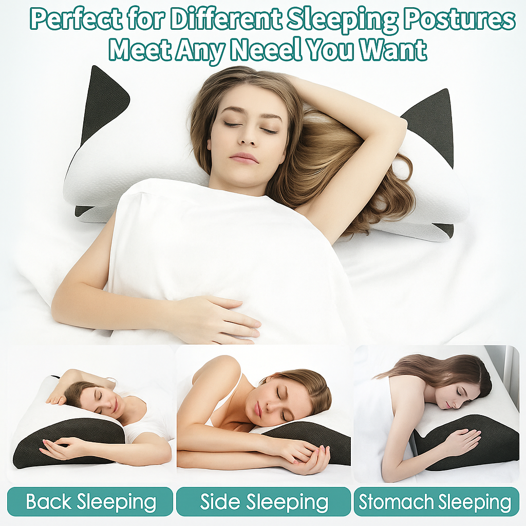 THEIA Ultimate Sleep Pro – Ergonomic Memory Foam Pillow for Neck Support & Spine Alignment