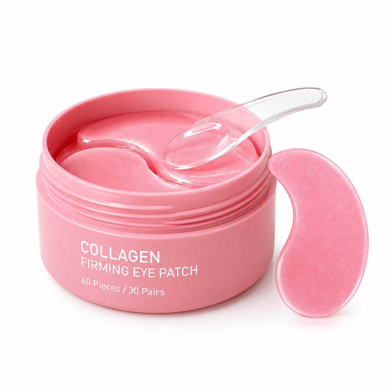 Caffeine Collagen Hydrogel Under Eye Patches – 60 Pieces / 30 Pairs – Pink
