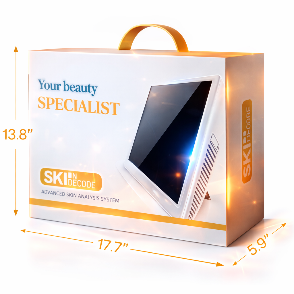 3D Skin Analyzer Facial Scanner – 10 Skin Problems Detection, UV/PL/RGB Light Technology, HD Skin Analysis Machine for Spa & Home Use