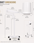 Theia Professional Nail Dust Collector with Overhead Manicure Lamp