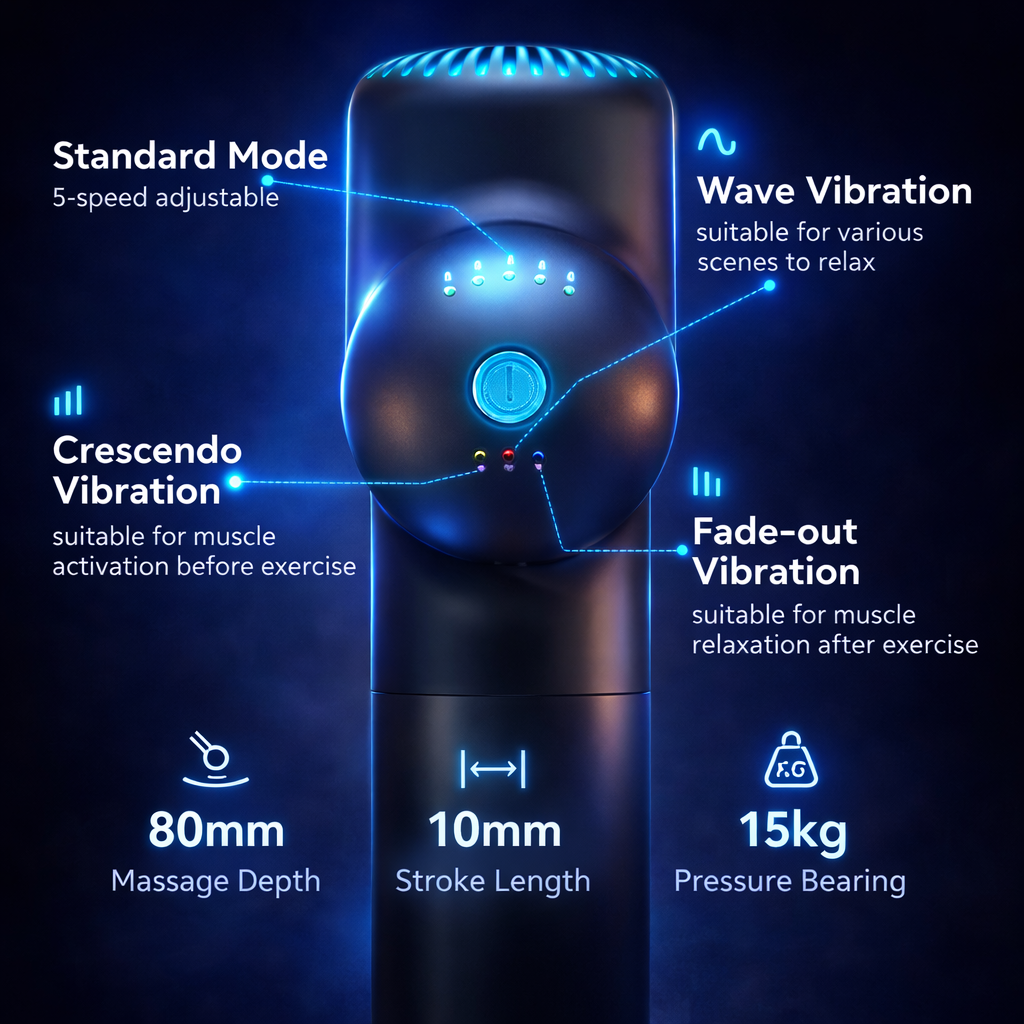 Booster Percussion Massage Gun – Electric Muscle Massager for Recovery & Relaxation