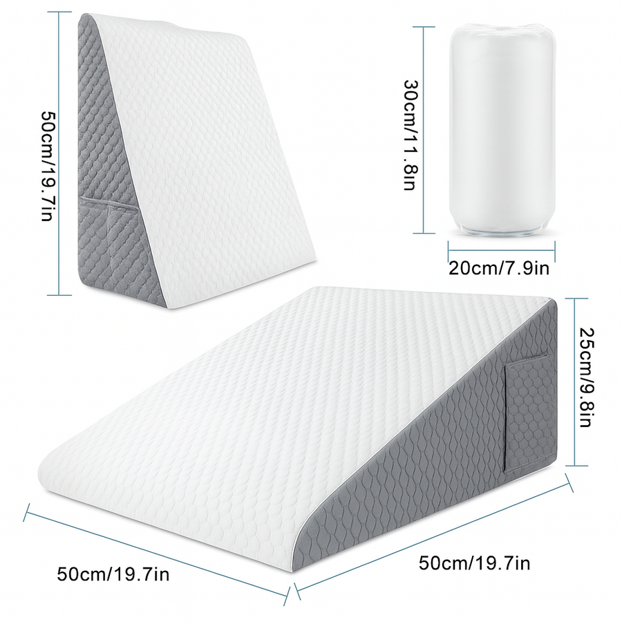 Wedge Support XL Pillow – Elevating Comfort for Acid Reflux, Back Pain & Restful Sleep