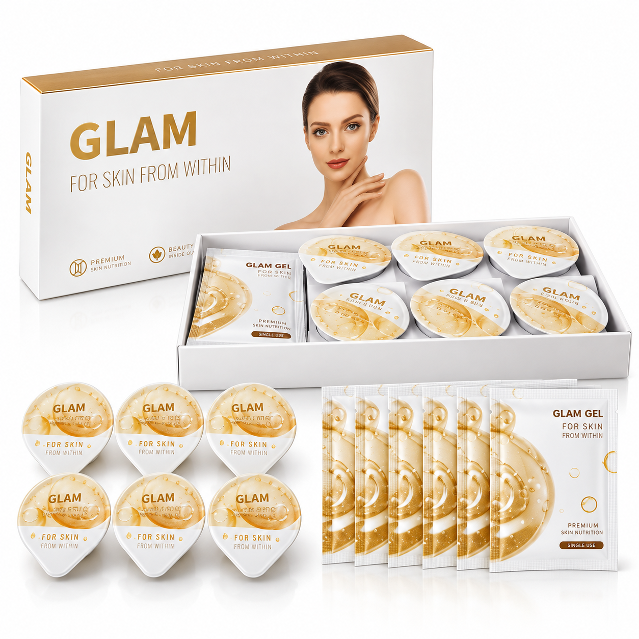 CO2 Oxygen Facial Pod & Primer Gel Kit – 6 Pods + 6 Gel Sachets for Compatible Oxygen Facial Machines