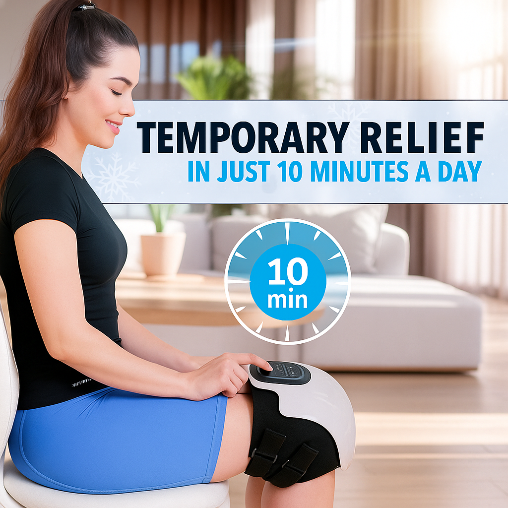 3-in-1 Knee Massager with Heat, Vibration and Light Therapy | Adjustable Wellness Device for Knee Comfort at Home