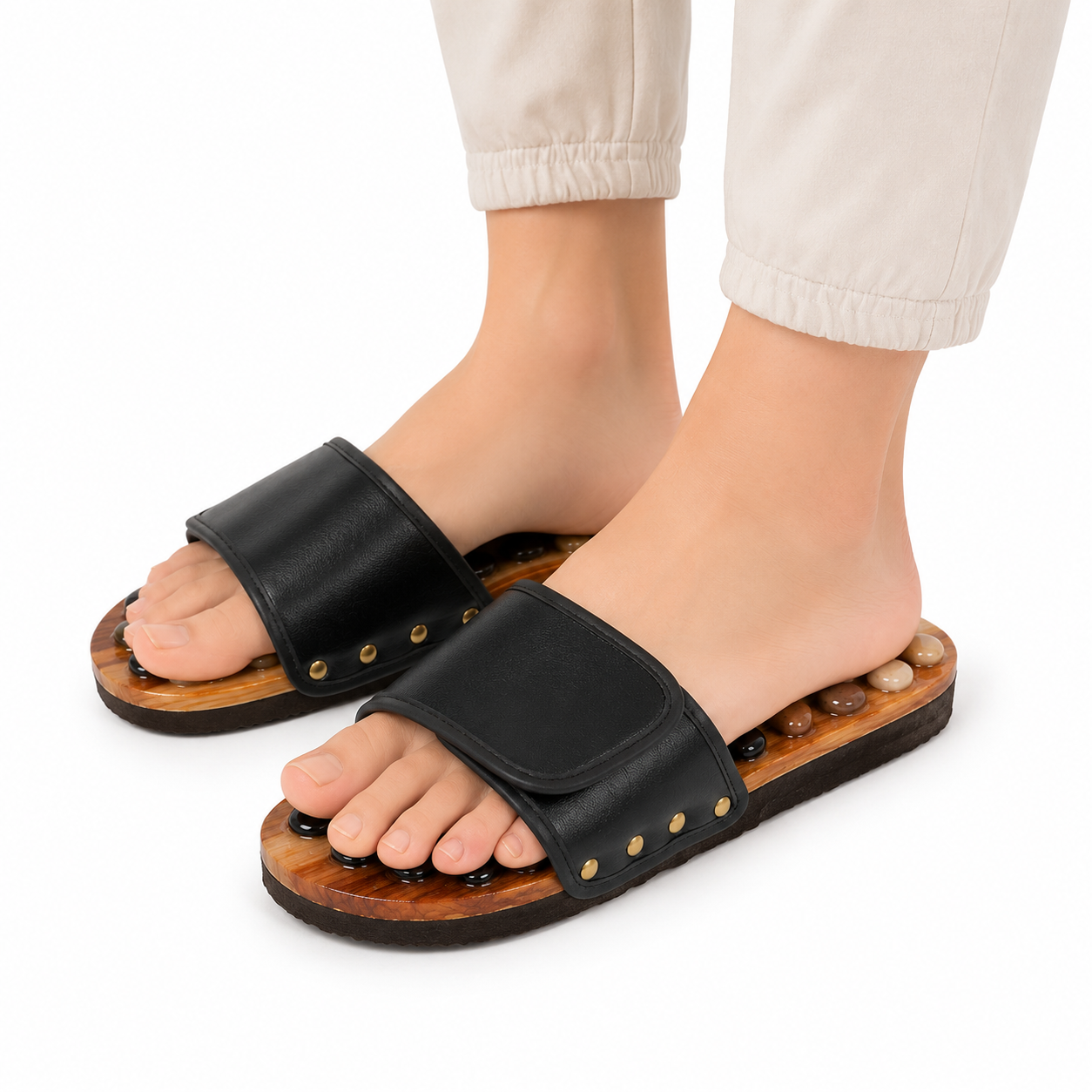 Theia Natural Stone Acupressure Massage Slippers