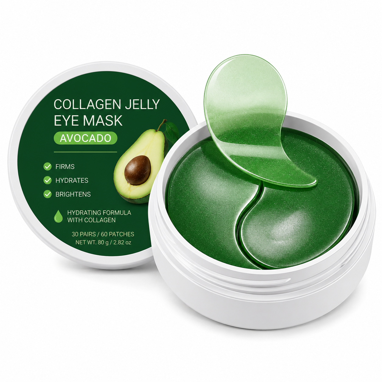 Avocado Hydrogel Eye Patches – 60 Pieces