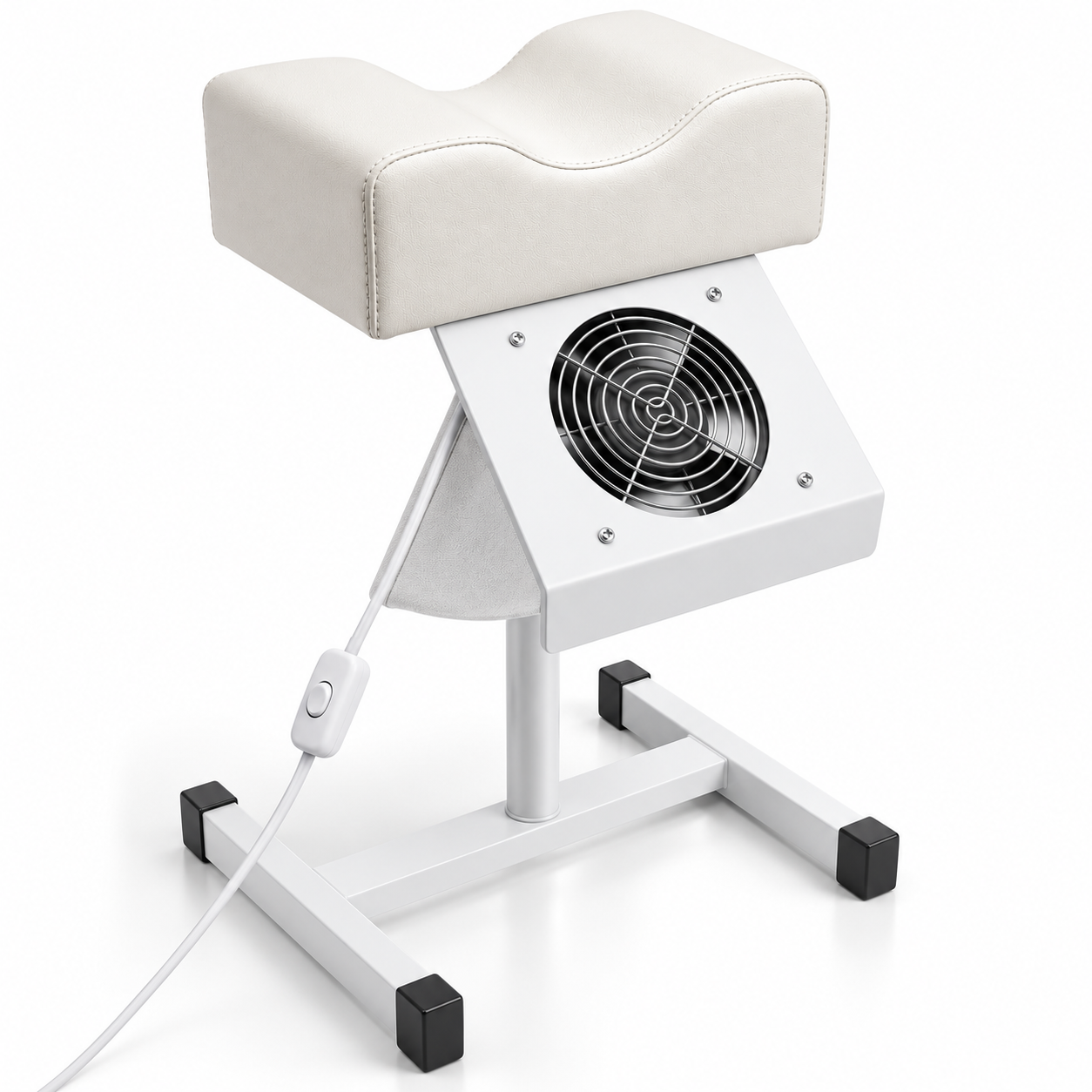 Pedicure Footrest with Dust Collector Fan – Adjustable Professional Nail Salon Leg Rest