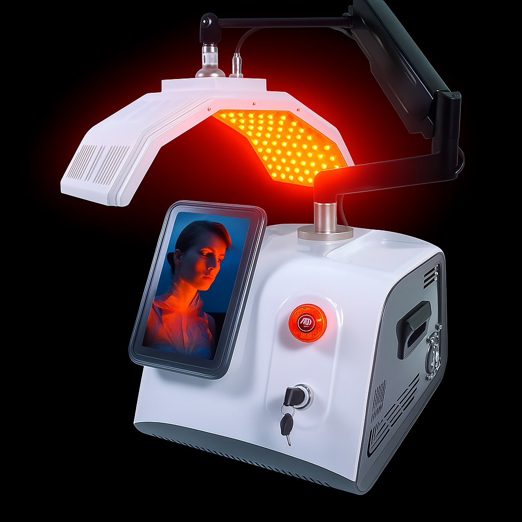 Photodynamic 7 Colors PDT Machine 5 Handles Light Therapy Facial Care With High Power Piranha