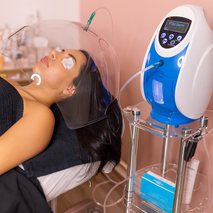 O2 to Derm Oxygen Dome Facial Therapy Machine