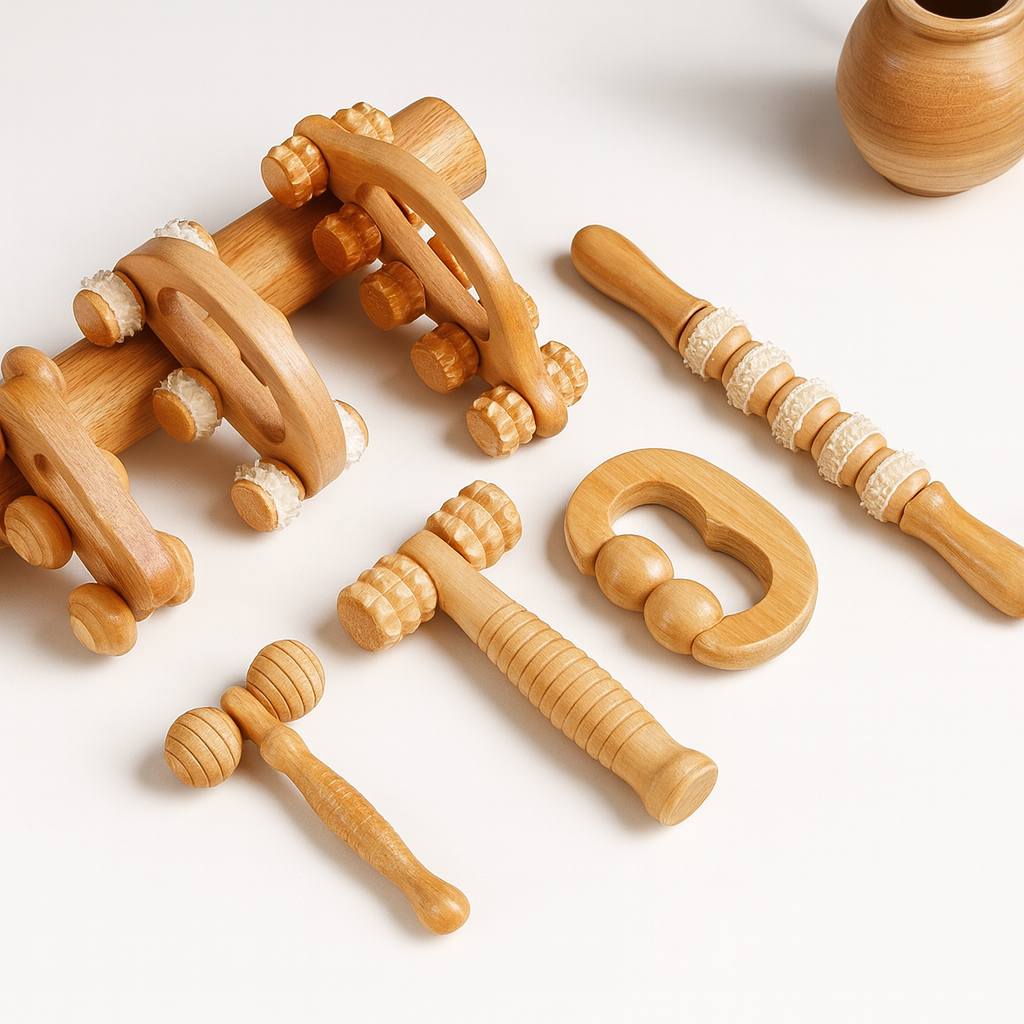 Wooden Massage Roller Set